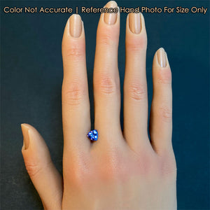 size for trilliant tanzanite gem on hand