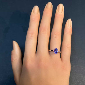 oval tanzanite gemstone ring 