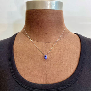 oval tanzanite gemstone necklace 