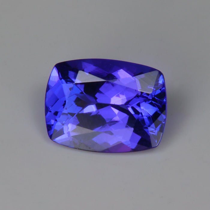 blue violet antique cushion cut tanzanite gemstone