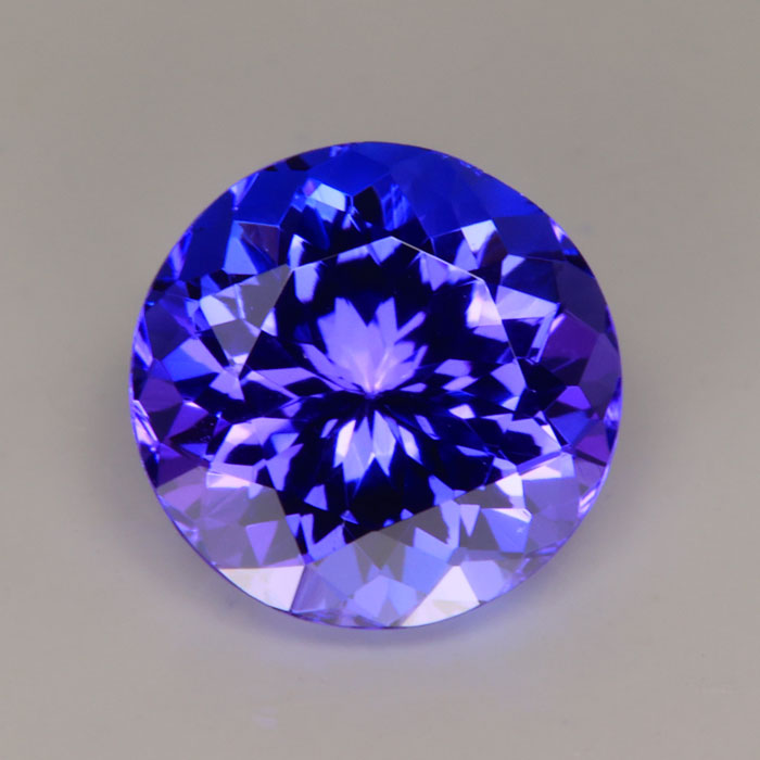 Blue Violet Vivid Round Brilliant Cut Tanzanite Gemstone 1.88cts