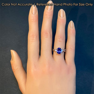 ovat cut tanzanite gemstone ring