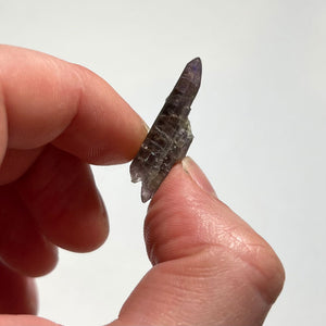 raw tanzanite mineral in hand