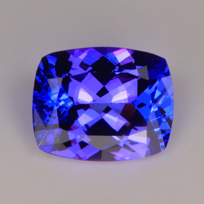 blue violet antique cushion tanzanite gemstone