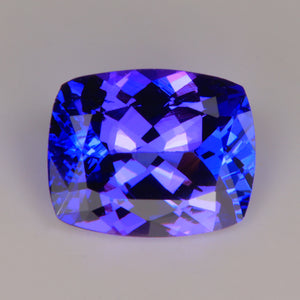 blue violet antique cushion tanzanite gemstone