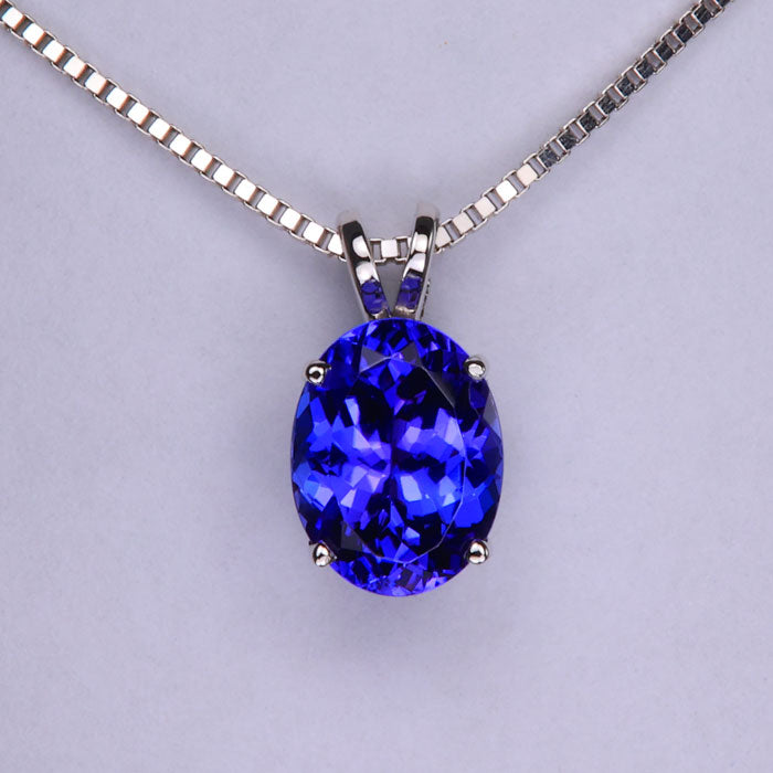 Outlet Sphene and Blue Tanzanite Leaf Necklace, Tanzanite Carving Pendant (3.7 tctw) Nature Inspired Jewelry, Blue Leaf Jewelry, Real Titanite Gem