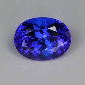 oval violet blue tanzanite gemstone