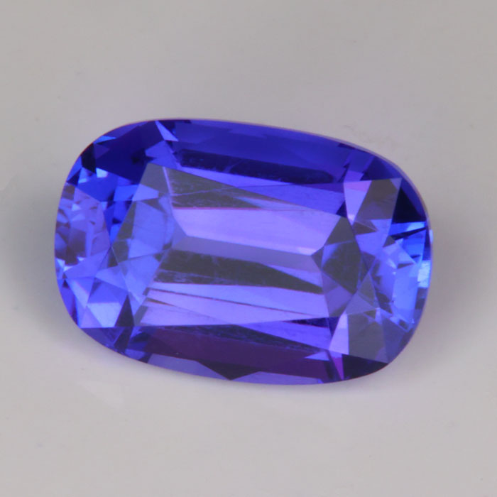 blue violet tanzanite gemstone antique cushion cut