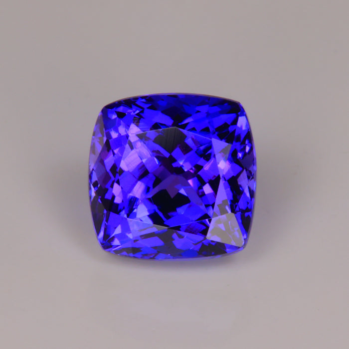 blue violet tanzanite gemstone square cushion cut