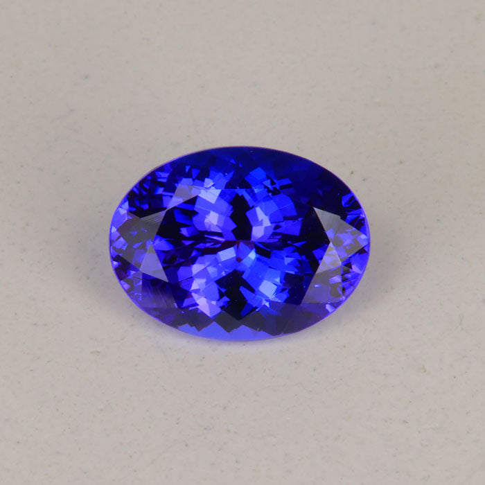 oval cut violet blue tanzanite gemstone
