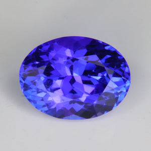 blue violet tanzanite gemstone oval cut 