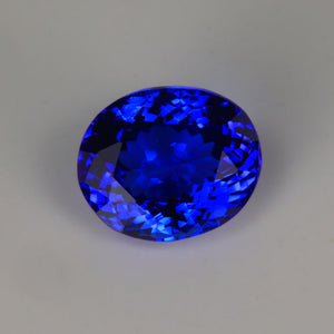 violet blue oval tanzanite gemstone 