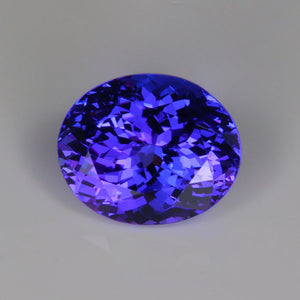 oval cut tanzanite rare gemstone blue violet color