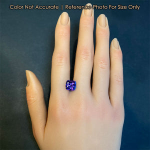 tanzanite gemstone size reference on hand