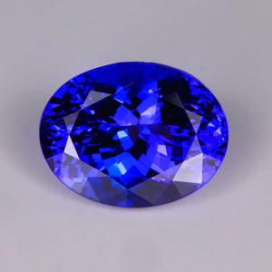 violet blue tanzanite rare gemstone oval cut