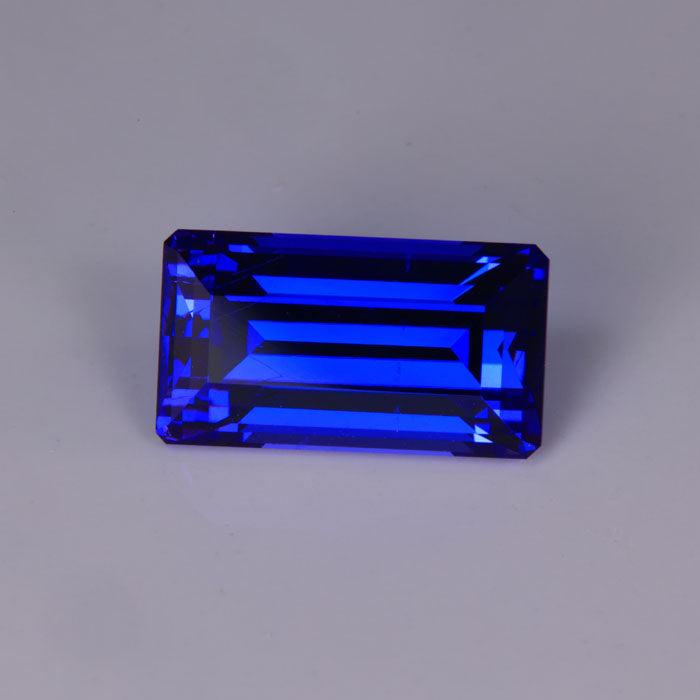 emerald cut natural unheated tanzanite gemstone