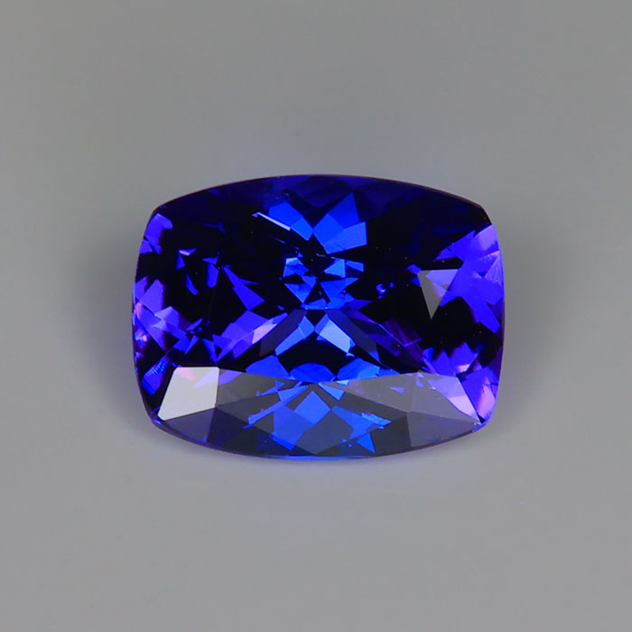 tanzanite gemstone antique cushion cut violet blue color