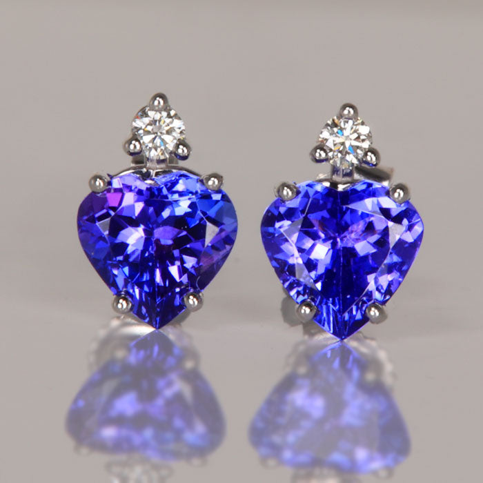 Tanzanite 2025 heart earrings