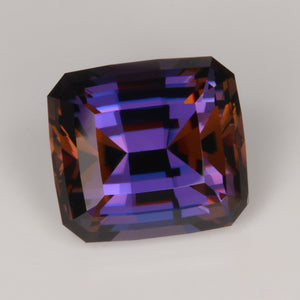 natural color unheated tanzanite gemstone in a modified stepped emerald cut