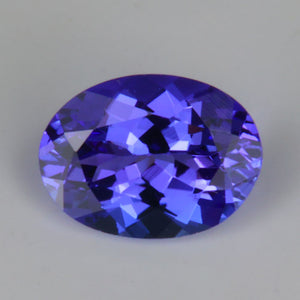 blue violet oval tanzanite gem