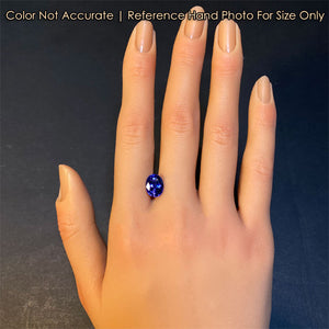 oval cut gemstone on hand tanzanite rare