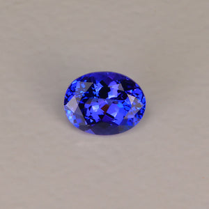 blue violet oval tanzanite gemstone