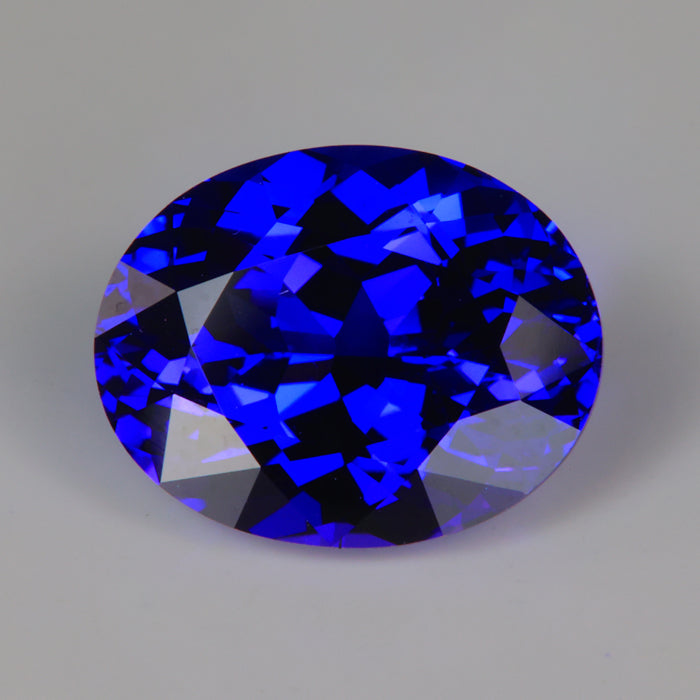 beautiful tanzanite gemstone mostly blue oval cut 