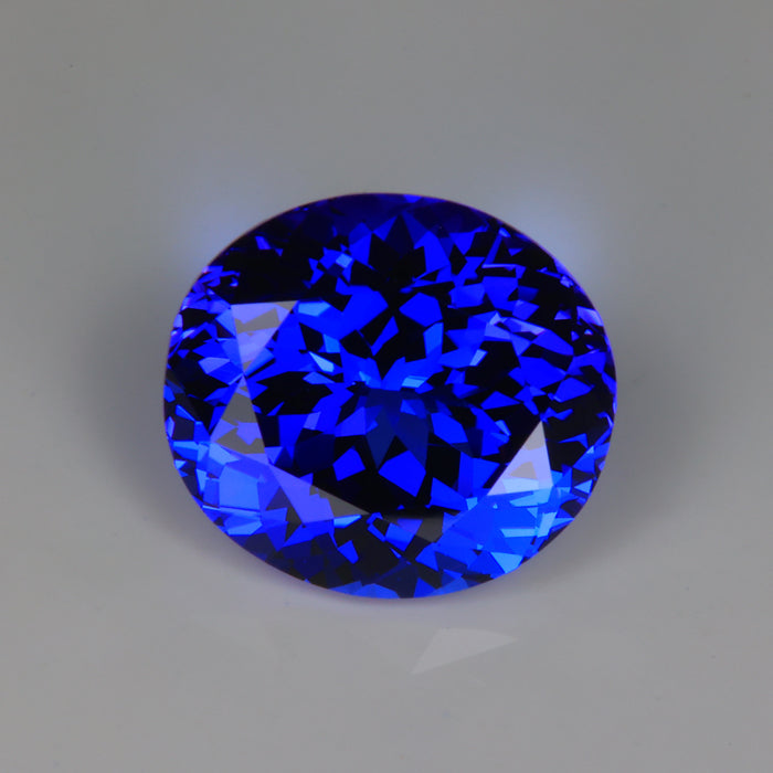 blue violet tanzanite gemstone oval cut