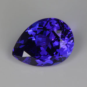 tanzanite rare gemstone pear shape blue violet