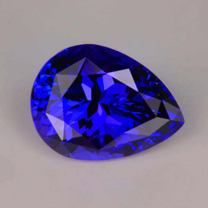 tanzanite gemstone pear shape blue violet 