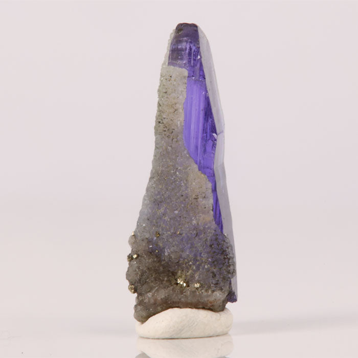 raw tanzanite with calcite