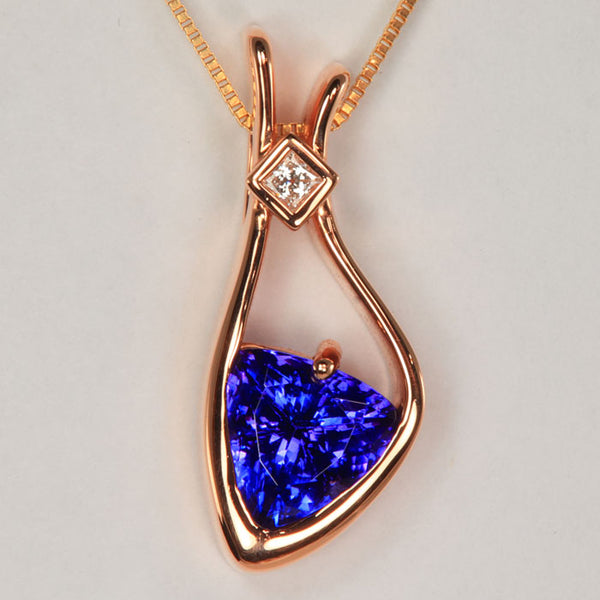 Gorgeous Tanzanite Pendant Rose Pendant Flower Necklace Handcrafted Gemstone Purple-Blue Tanzanite deals Gemstone from Mount Kilimanjaro #65696