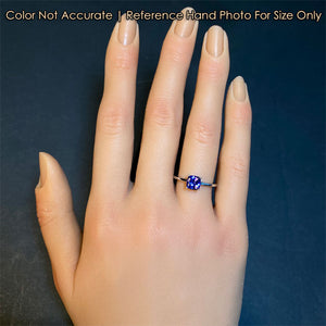 tanzanite gemstone ring square cushion cut on hand size