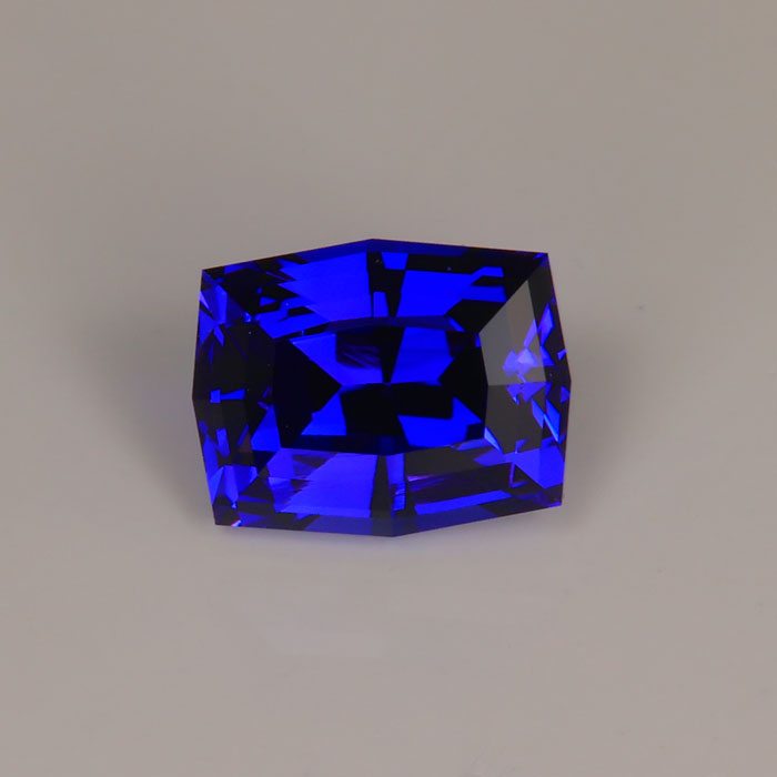 tanzanite gemstone rare step cushion cut