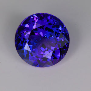 Blue Purple Round Tanzanite Gemstone from Tanzania Natural Heated Color