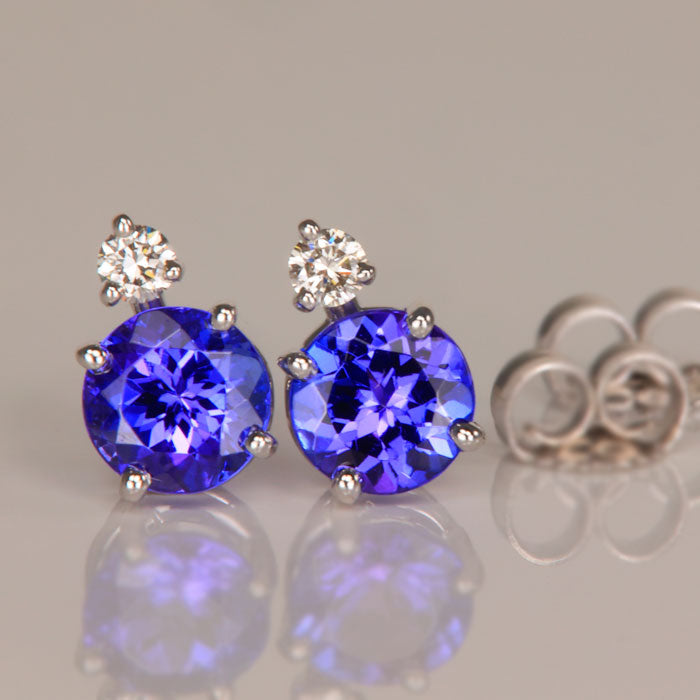 Tanzanite Earrings | Custom Diamond, Hoop & Studs - Tanzanite