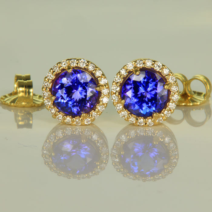 Tanzanite Earrings | Custom Diamond, Hoop & Studs - Tanzanite