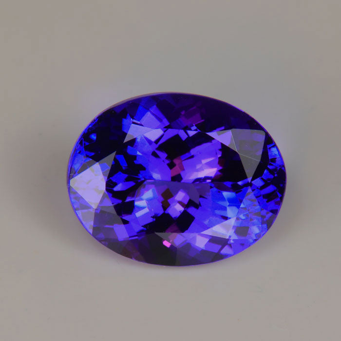 oval cut tanzanite violet blue gemstone 