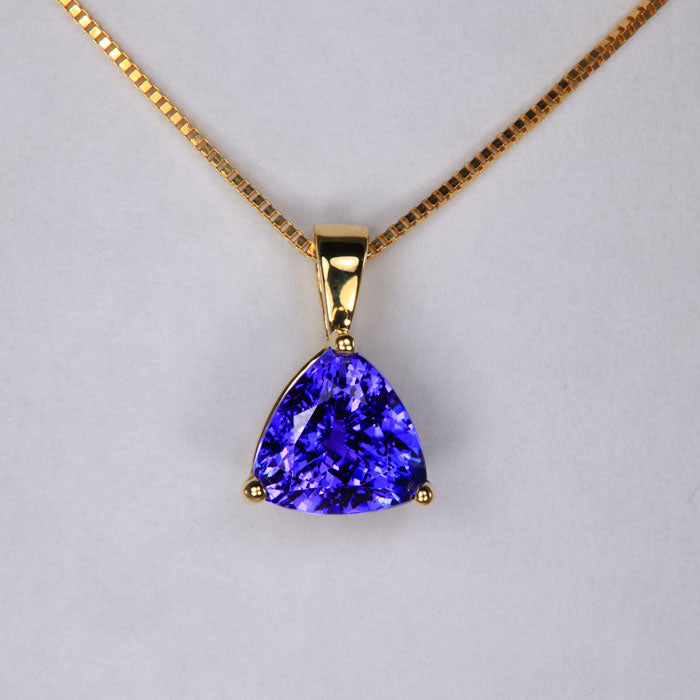 Natural Tanzanite Pendant, 14K Solid Gold Tanzanite Pendant, Yellow Gold Necklace Pendant, Tanzanite Jewelry, December cheapest Birthstone Jewelry