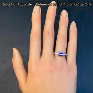 east west setting tanzanite gemstone ring