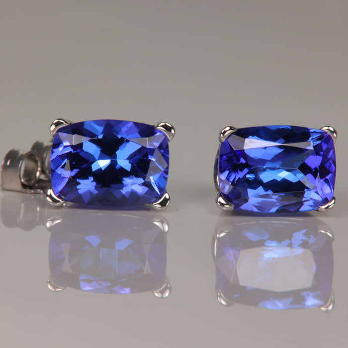 Tanzanite Earrings Stud 2.98 Carats