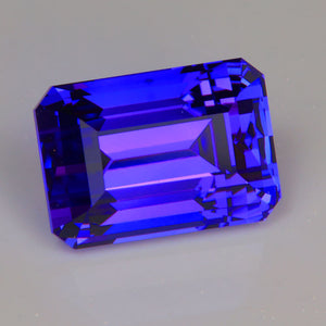 emerald cut tanzanite gemstone