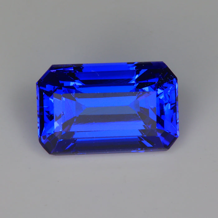 blue tanzanite gemstone rare gem emerald cut