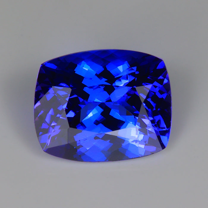 antique cushion cut violet blue tanzanite gem