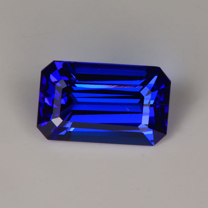 emerald cut tanzanite blue violet gemstone rare
