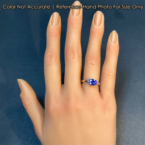 tanzanite ring white gold on hand