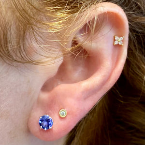 tanzanite studs blue violet in white gold