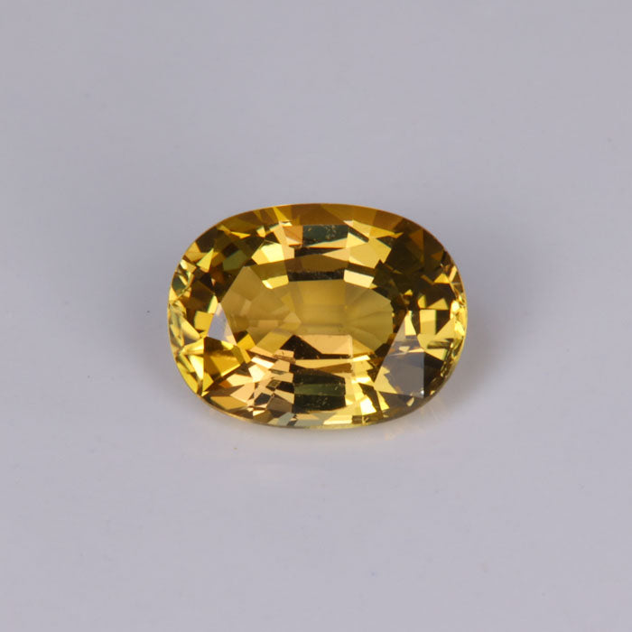yellow fancy oval cut tanzanite gemstone