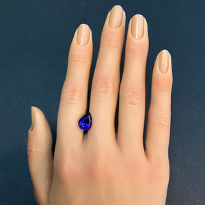 tanzanite gem violet blue pear shape brilliant