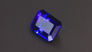 Violet Blue Emerald Cut Tanzanite Gemstone 8.32 Carats